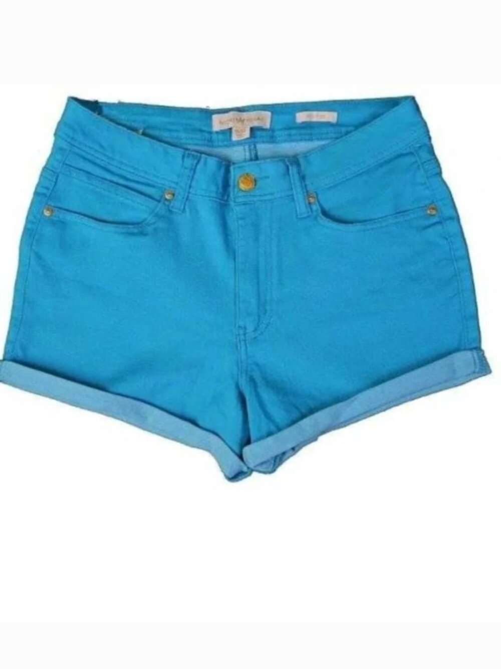 Nicki Minaj Twill Shorts Jr 9/10 Blue Cuffed Hems Stretch Studded Teen Girls